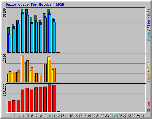 Daily usage for October 2026