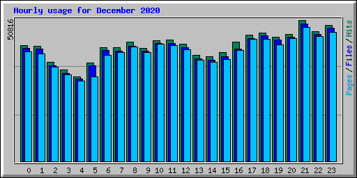 Hourly usage for December 2020