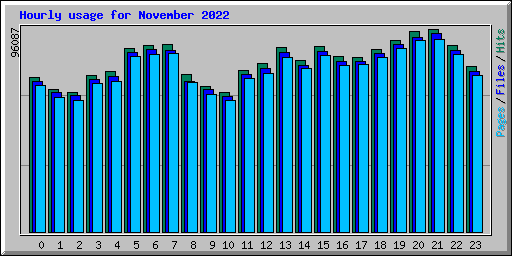 Hourly usage for November 2022
