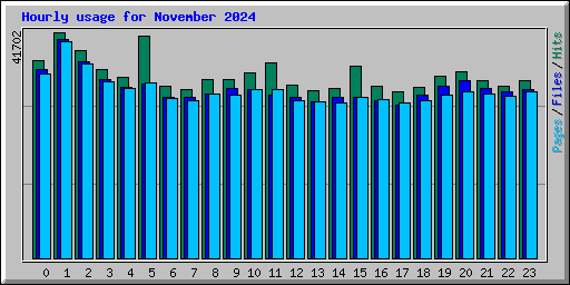 Hourly usage for November 2024