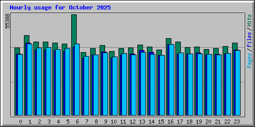 Hourly usage for October 2025
