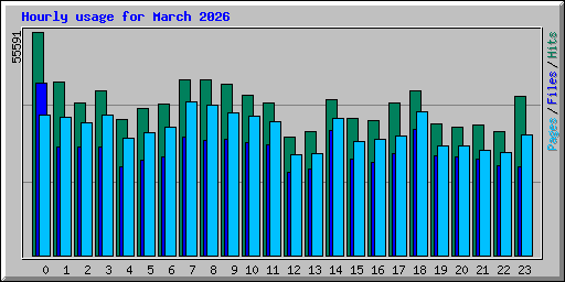 Hourly usage for March 2026